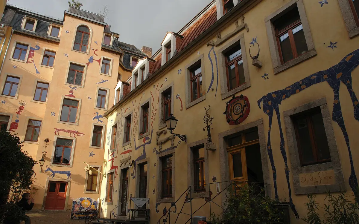The Kunsthofpassage courtyards in Dresden Neustadt