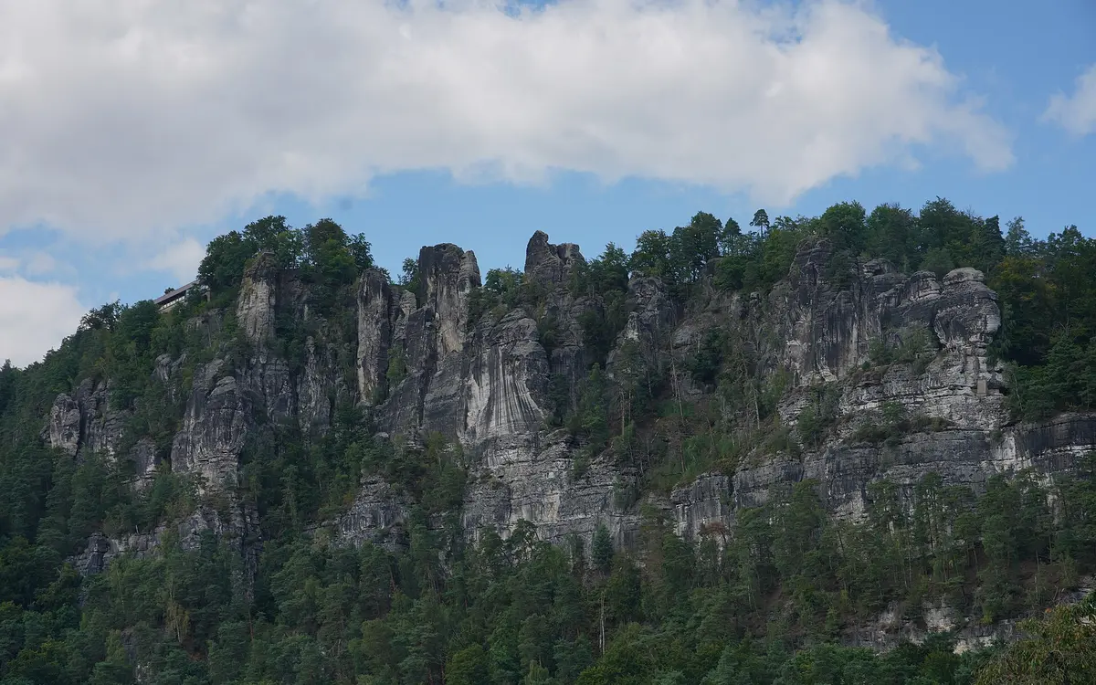 The Bastei rock formations in Saxon Switzerland