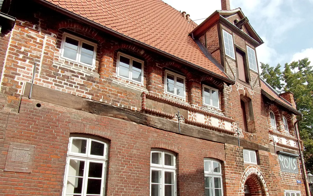 Historic brick buildings in Lüneburg's old town