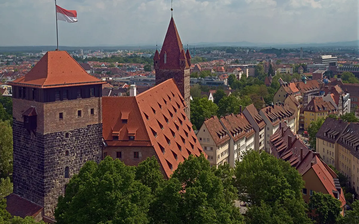 The Pentagonal Tower and Imperial Stables of the Kaiserburg (Imperial Castle) in Nuremberg