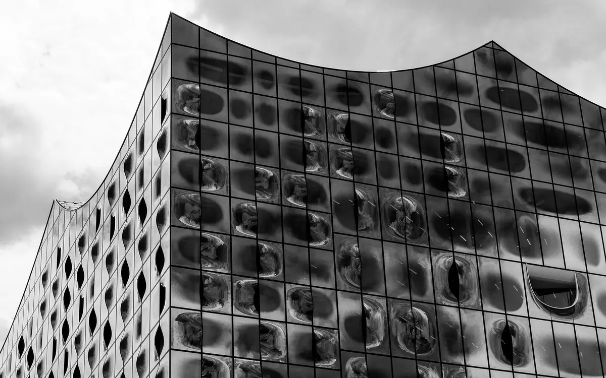 The facade of the Elbphilharmonie in Hamburg