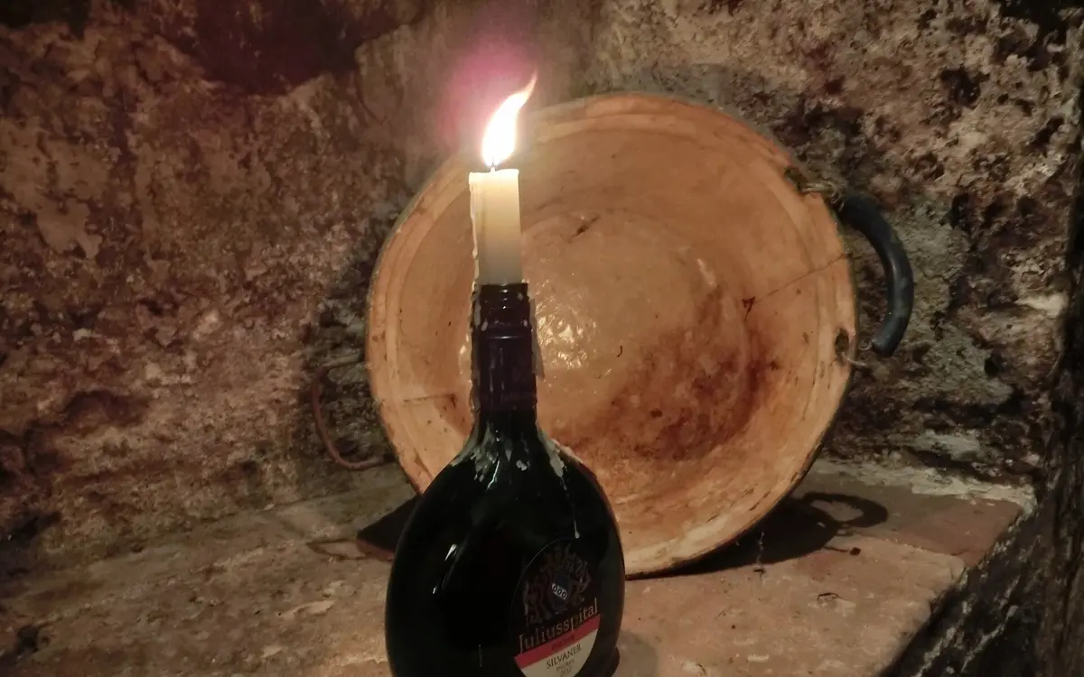 Local Franconian wine from Würzburg served in a bottle