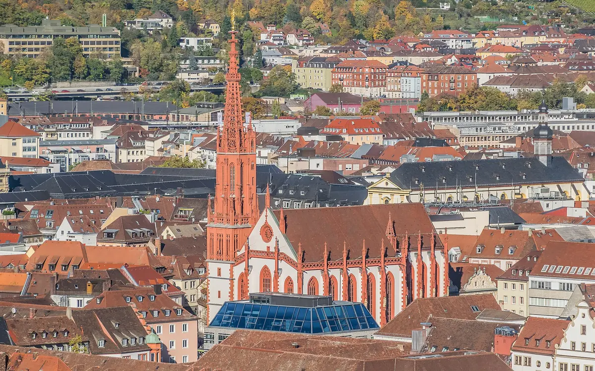 The Marienkapelle on the market square in Würzburg